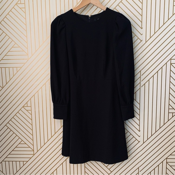J. Crew 365 Crepe Long Sleeve puff sleeve balloon sleeve wide cuffs Dress 00 - Picture 1 of 13